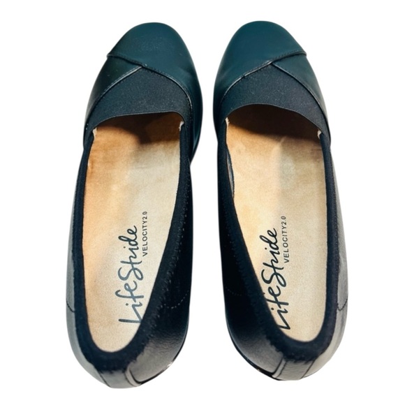 LifeStride Intro Flats, Slip On, Low Heal, color Black, Size 9 - Picture 1 of 7